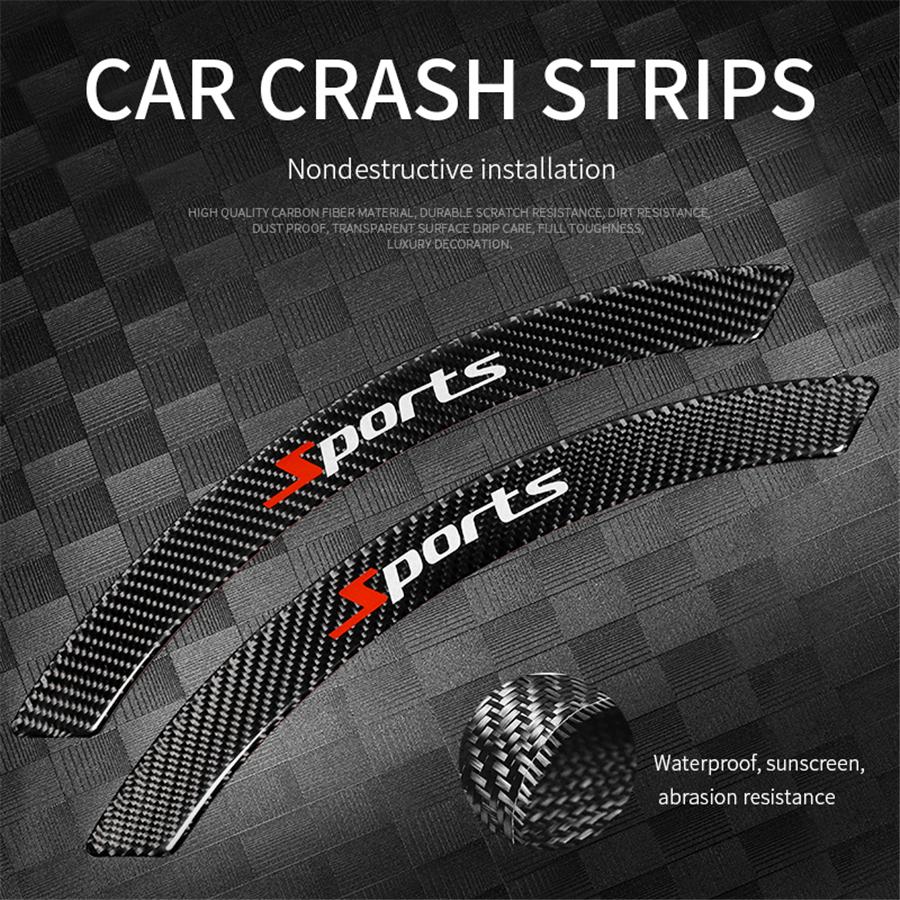 4x Carbon Fiber Fender Flares Arch Wheel Eyebrow Protector Stickers Sports Style