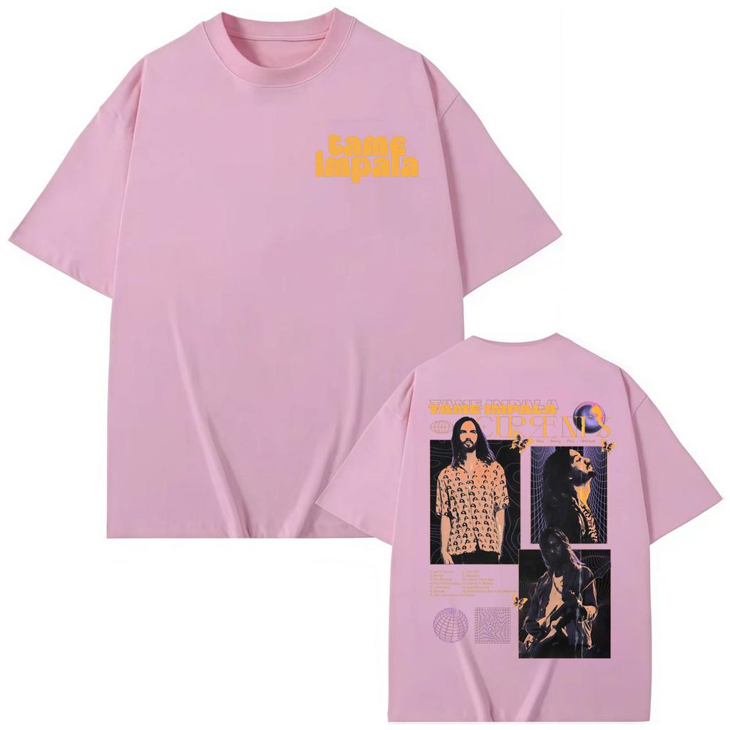 Tame Impala Rock Band Merch T-shirt Men Women Harajuku Vintage Short Sleeve T Shirts Summer Fashion Oversized T-shirts