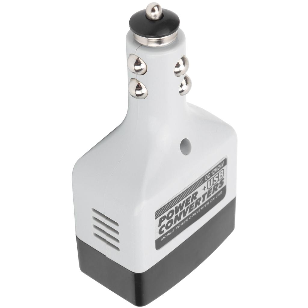 12V 24V Mobile Power Converter USB Auto Charger for Mobile Phone Charging Black