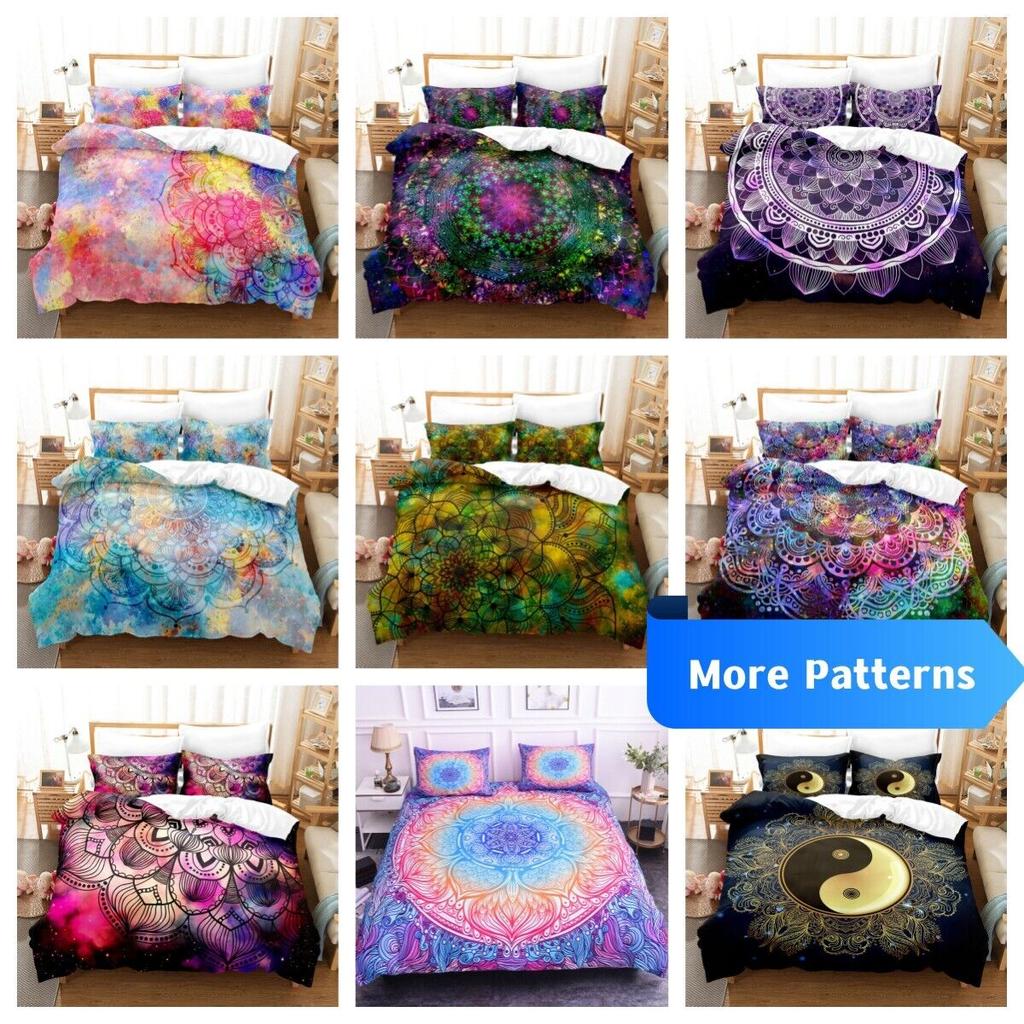 Oriental Mandala Doona Quilt Duvet Cover Set Double/Queen/King Bedding Set Gift