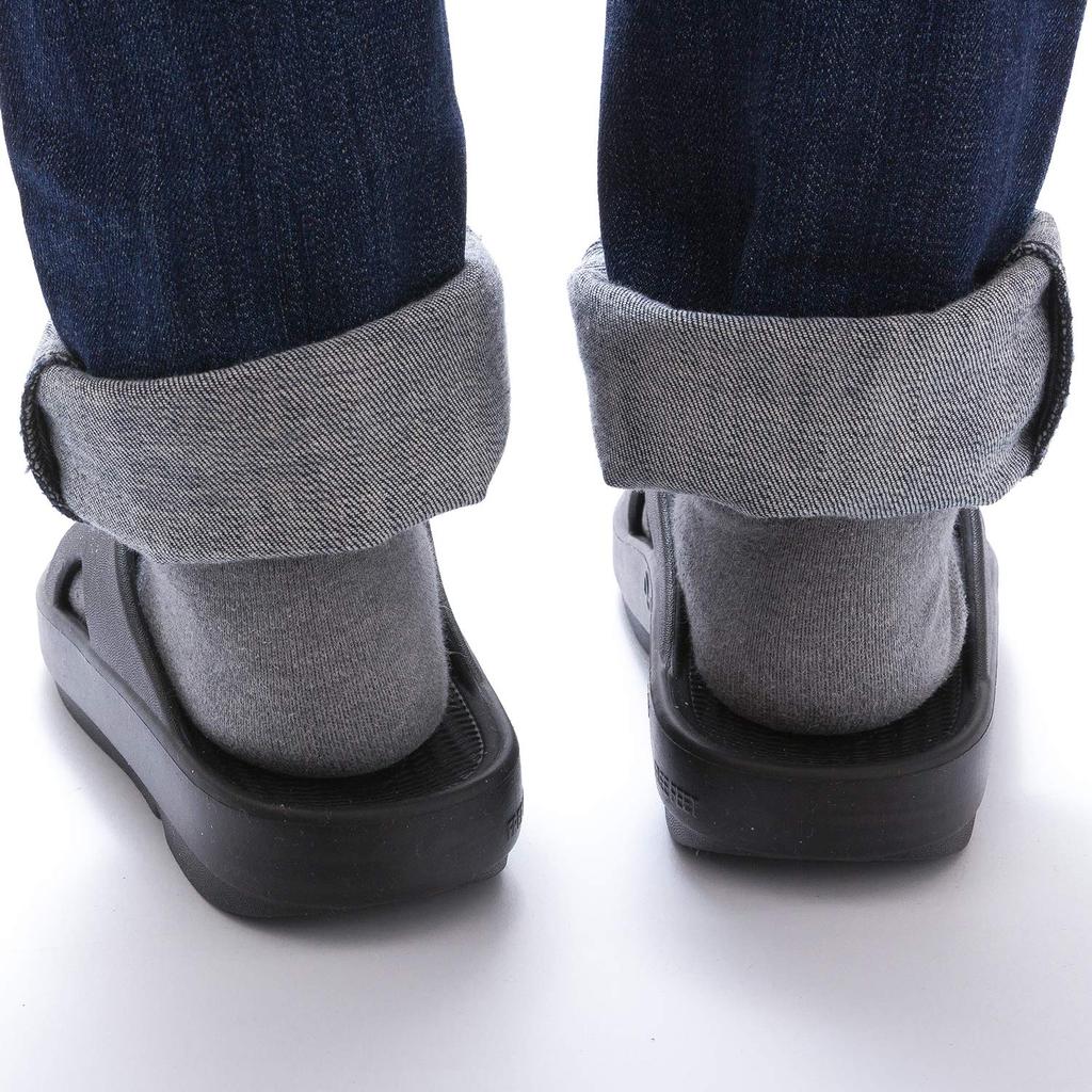 Foot Arch Thick cm [KUROO] Slippers, Sandals, Release, Support, Sole, Unisex, Black, 24.5~25.5
