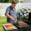 BBQ Sausage Roller Rack Hands-Free Rolling Grill Rack Even Cooking Grill Accessory for BBQ Camping Tailgating Outdoor Use