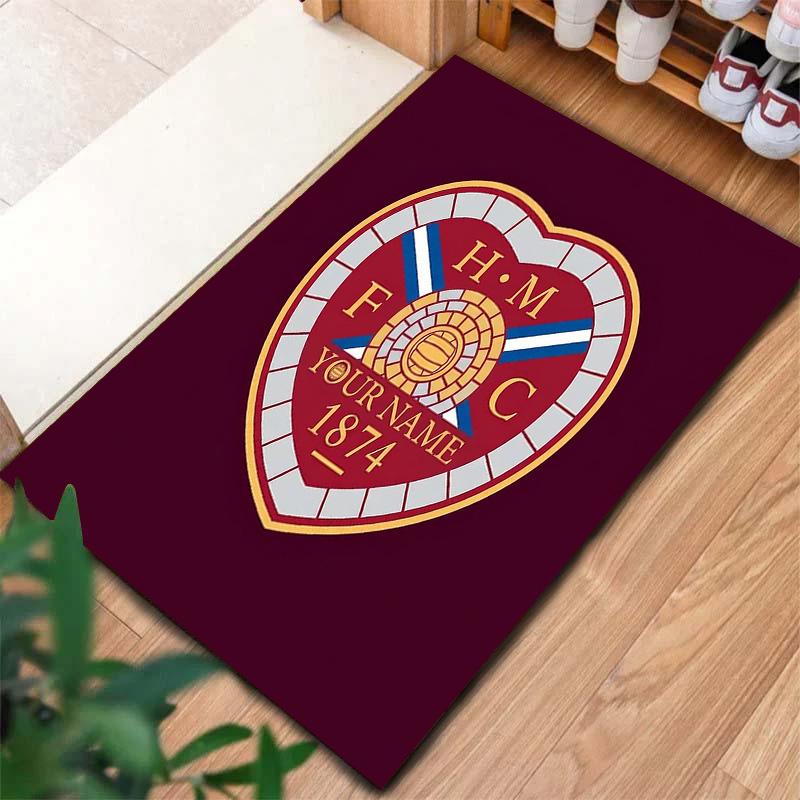 Heart Football Custom Name Carpet Rug For Living Room Bedroom Home Sofa Decoration Kids Play Nonslip Floor Mat