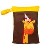 Special Offer Promotion Series 25*35cm Carton Wet Bags Polyester Waterproof Swimsuit Bag Double Pocket Baby Diaper Dry Wet Bag