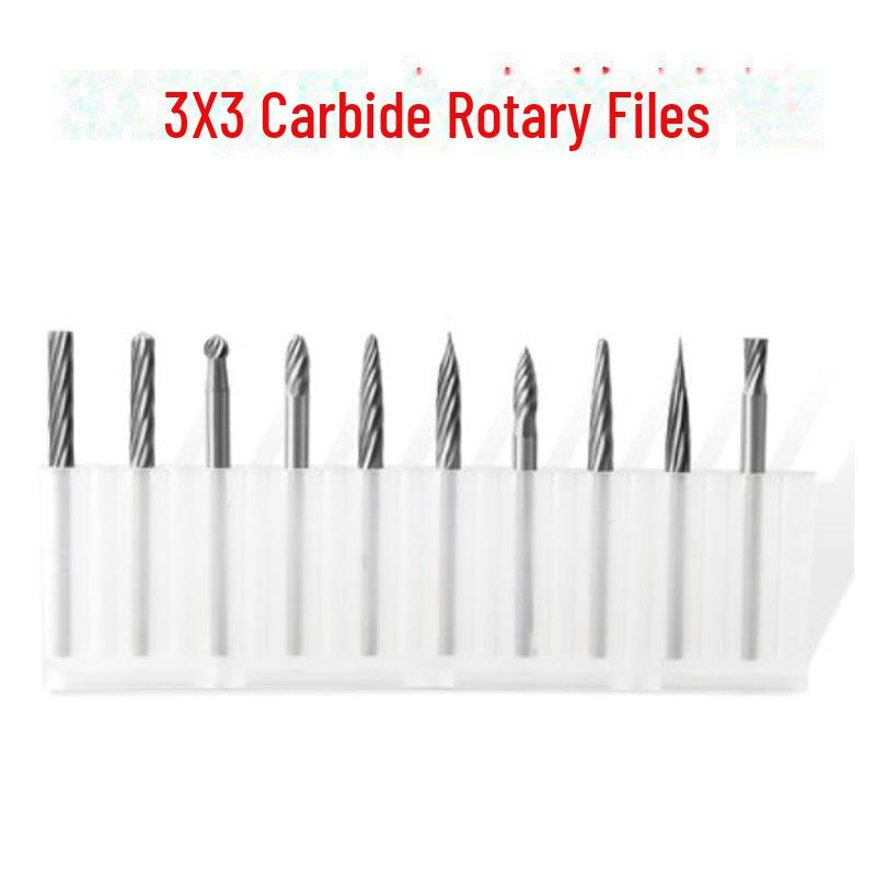 3mmX6 Tungsten Steel Carbide Rotary File for Electric Grinding - Small Metal Grinding Head