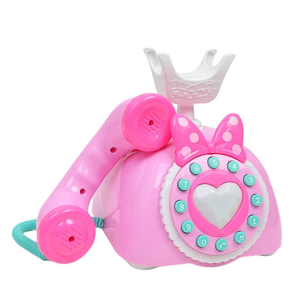 Bilingual Toy Phone Interactive Play Phone Plastic Texture for Kids Early Education with Music and Sound Effects