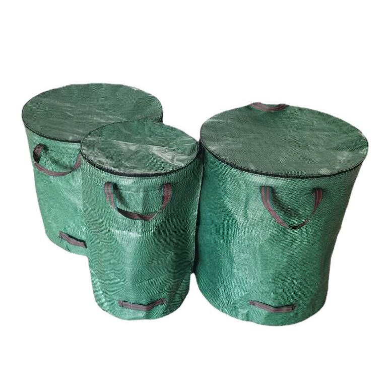 Green Garden Leaf Storage Bag with Lid - Agricultural and Forestry Use