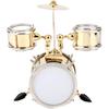 Miniature Drum with Case, Miniature Musical Instrument Model Replica Drum Set Mini Drum Miniature Dollhouse Model Ornament Drummer Gift Music Room