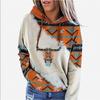 Women S Western Ethnic Printed Hooded Sweatshirt Casual Autumn Winter