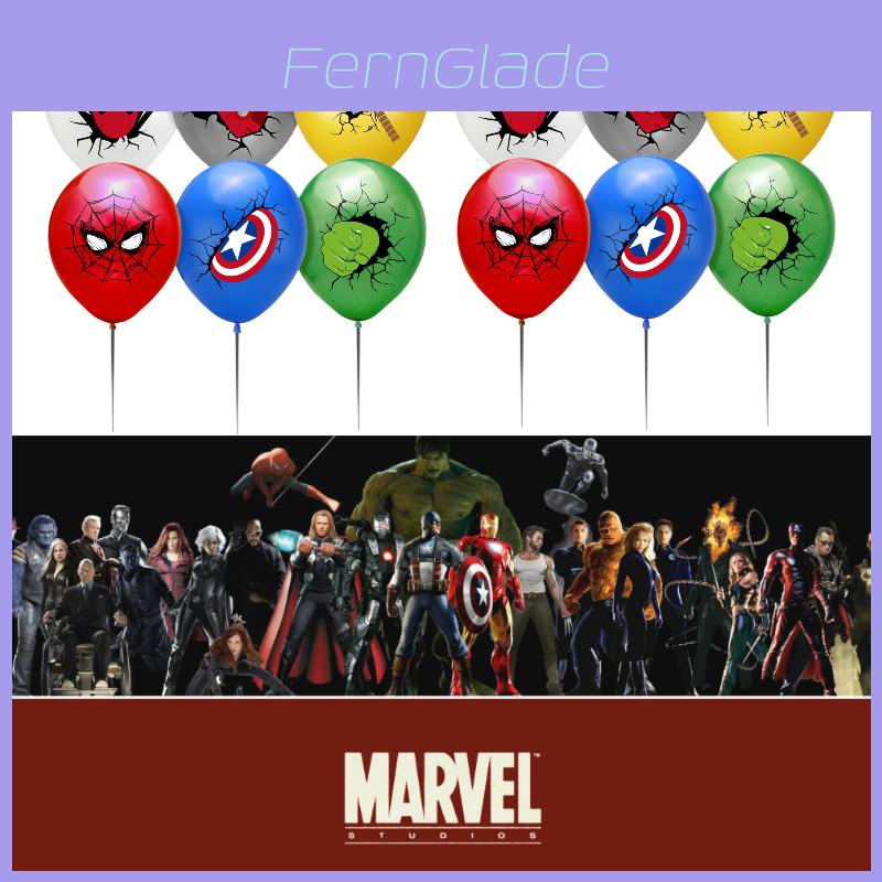 Superhero Themed Party Balloons 12 Inch Captain America Spiderman Hulk Latex Balloons
