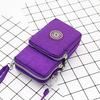 Nylon Schulter-Crossbody-Handytasche für Damen, Sport Laufen Mehrschichtige Reißverschlusstasche Armbandtasche, Clutch Münzbörse, Schlüsselhalter