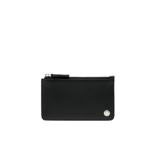 Official Silver Brooch Leather Fragment Case NF1713KP Black [Lacoste]