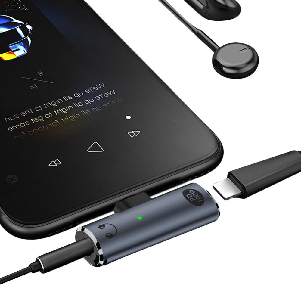 Converter 2-in-1 Audio Adapter PD 100W USB C Charge Adapter USB C To 3.5mm Adapter  Charging