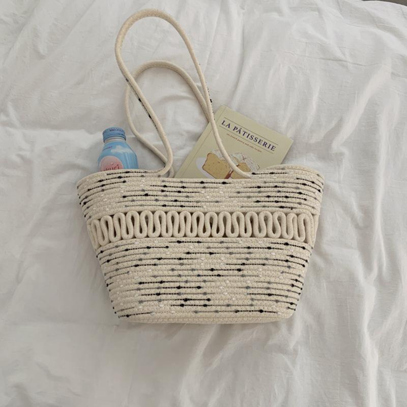 Woven Bag Women S Summernewest Handbag Fashion Tote Bag High-End Western Style Large-Capacity Shoulder Underarm Bag