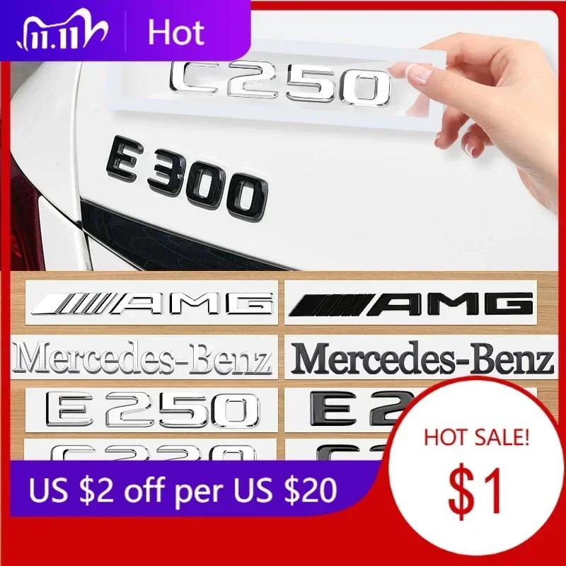 Fzpxb5 Car Sticker For Mercedes Benz 3d Letters For Car Stickers Mercedes Benz AMG C200 C220 C250 C300 E300 E320 V6 V8 W205 W204 W213 T