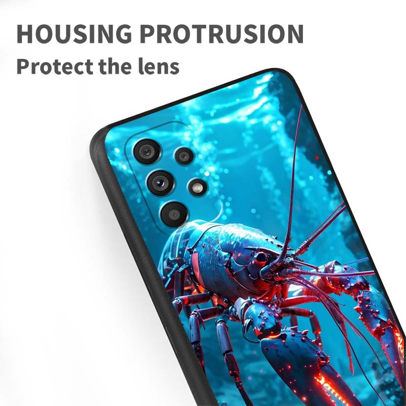 Anime Biology Design Phone Case For Samsung A73 A72 A71 A55 A54 A53 A52 A51 A13 A22 A16 A15 A12 A14 A26 A07 5G Black