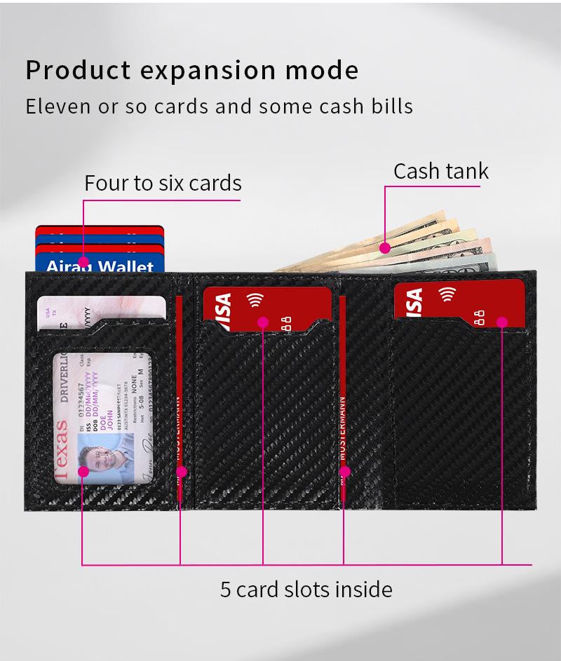 Geldbörse & Kartenhalter mit großer Kapazität und Entmagnetisierungsschutz für Damen und Herren
