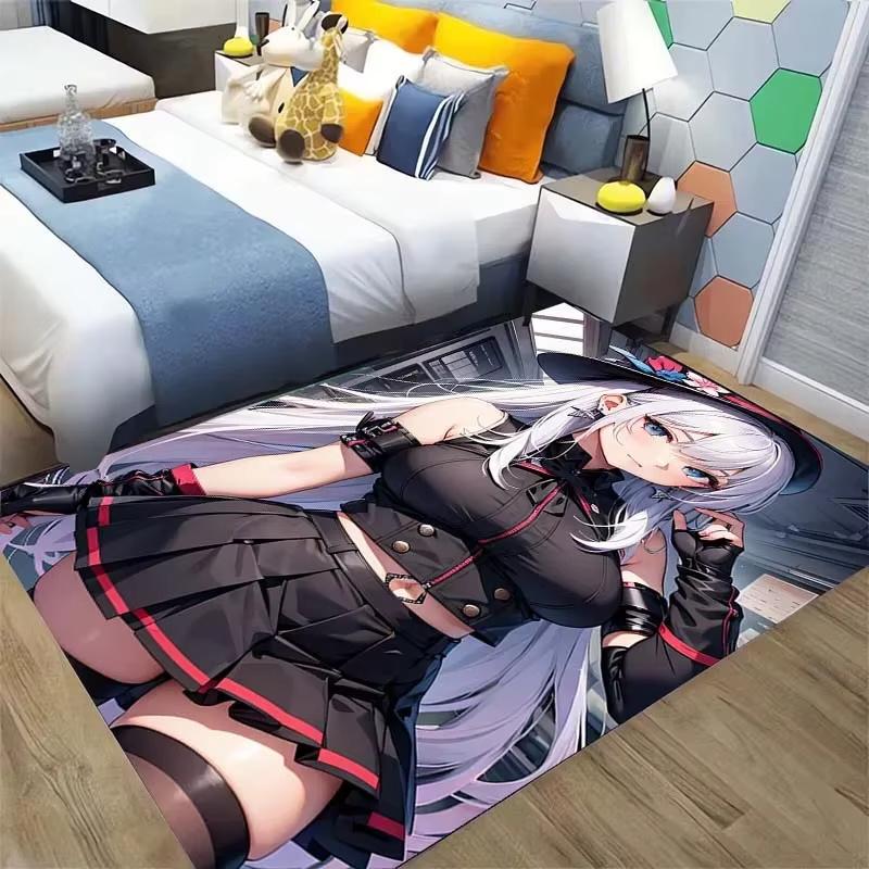 Japanese Anime Sexy Goddess Printed Carpet Game Otaku Anime HD Rug for Living Room Bedroom Deco Study Porch Bedside Non-slip Mat
