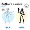 Stickman Ornament Multi-Purpose Action Figure Decor Mysterious Design Stress Relief Toy with Fully Poseable Robot