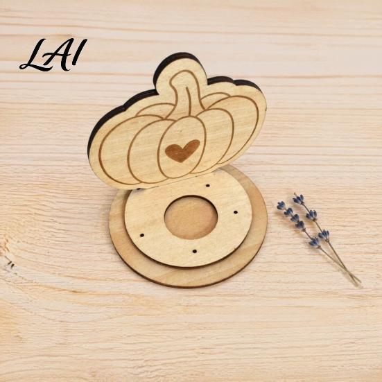 Decorative Autumn Centerpiece Wooden Candle Holder Halloween Tea Light Holder Pumpkin/Mushroom/Maple Leaf/Hedgehog for Table Centerpieces Fall Theme