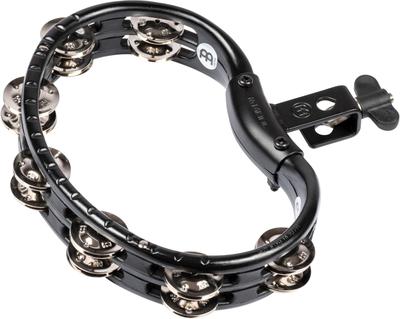 MEINL Percussion Traditionelles ABS-Tamburin mit Stahlschellen, schwarz, TMT2BK []