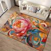 Abstract Colorful Flower Pattern Carpet for Living Room Decoration Suitable for use as an anti-slip for living room bedroom sofas