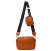 Cross Body PU Leather Bag Vintage Shoulder Bag Leisure Bag with Pouch  Unisex