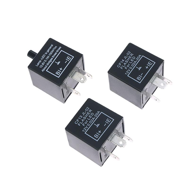 Cf13Kt Cf13 Cf14 Universal 3 Pins 12V 0.02A-20A Adjustable Led Turn Light Flasher Flash Relay Motorcycle Switch