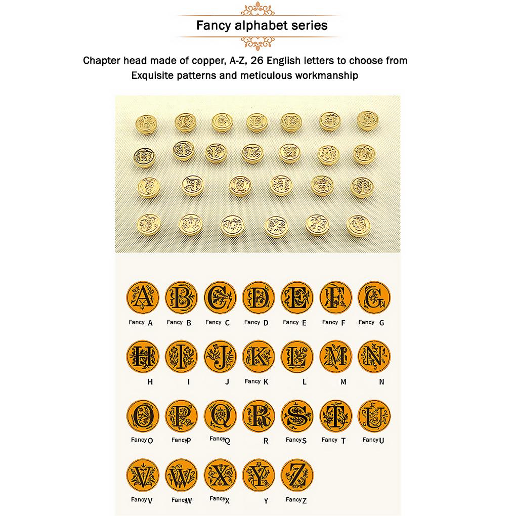 Letters Sealing Wax Seal Kit Retro Seal Stamp Set with Wood Handle and