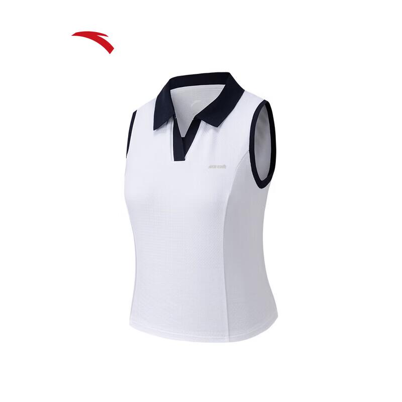 ANTA Women s Guan Xiaotong Collection Slim-Fit V-Neck Short Sleeve Polo L