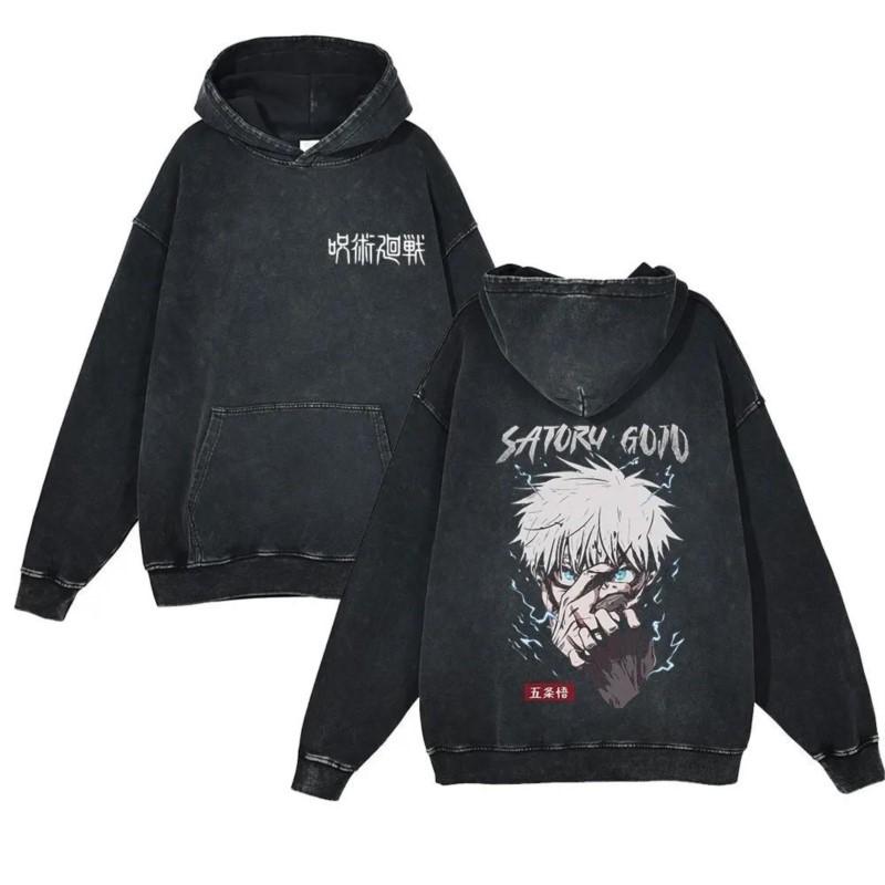 Harajuku Anime Jujutsu Kaisen Ryomen Sukuna Printed Men Women Cotton Hoodies Vintage Prevalent Pullover Casual Loose Sweatshirt