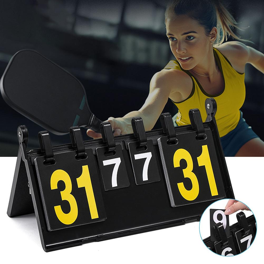 Tragbares manuelles Anzeigetafel Einfach umblätternder Punktezähler Basketball Tennis Volleyball Anzeigetafel Tischplatten-Anzeigetafel Sportzubehör