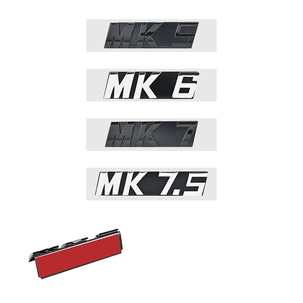 3D ABS Letters MK5 MK6 MK7 MK7.5 Emblem for VW Volkswagen GOLF Car Grille Bracket Badge Sticker Glossy Black SilverNB10