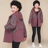 Women Spring Hooded Jacket, Large Size Fashion, Windbreaker with Lining