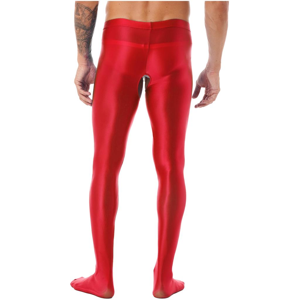 Męskie rajstopy z wysokim stanem Błyszczące błyszczące rajstopy Pończochy Legginsy Bielizna nocna