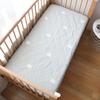 Baby Crib Fitted Sheet For Newborn Soft Cotton Bed Cot Mattress Cover With Rubber 130x70cm