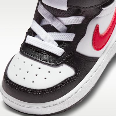 Nike Court Borough Mid 2 White Black University Red (TD)