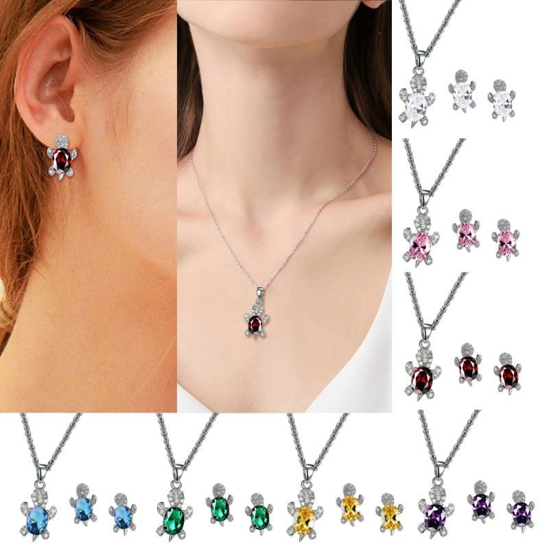 Pack of 2 Elegant chelonian Jewelry Sets for Women and Girls Alloy Craftsmanship Jewelry Collection