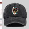 pc Japanese Anime Cat  Ramen Print Trucker Cap  Adjustable Buckle Strap Washed Baseball Hat Suitable for Men  Women Vintage