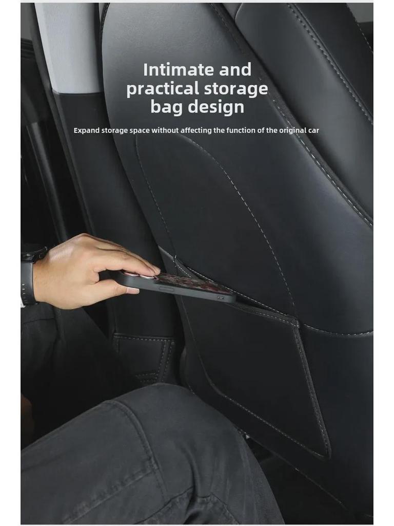 Tesla Model Y/3 Sitz-Anti-Kick-Pad und Armlehnenbox-Hinterabdeckung