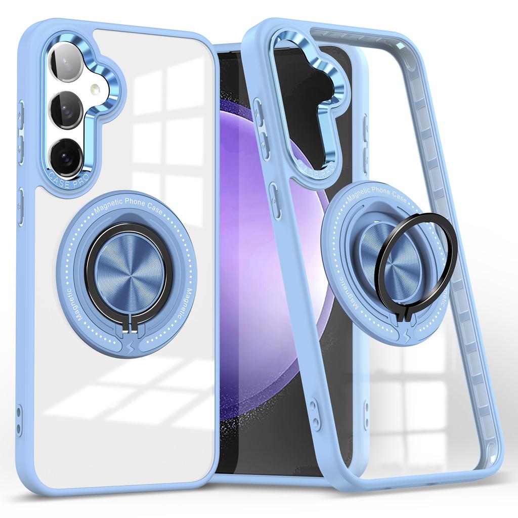 For Samsung Galaxy S23 FE Case Magnetic Ring Holder Kickstand PC+TPU Phone Cover