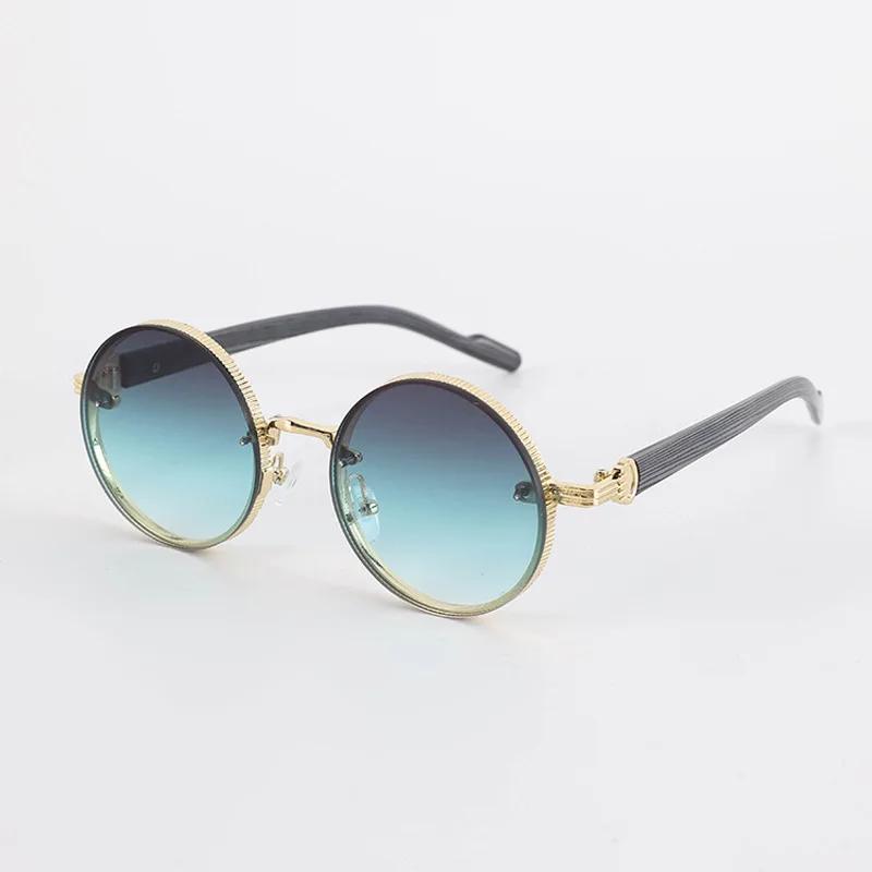 

New American Classic Metal Small Round Frame Sunglasses Fashionable and Versatile Street Photography Driving Sunscreen Eyeglasses