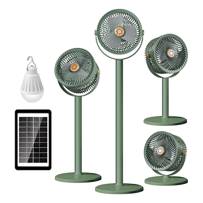 

Solar-Powered Telescopic Outdoor Floor Fan with Lighting and Long Battery Life 23.8*15.8*29.8CM армия зеленый