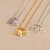 St. Delan Gold-Plated Stainless Steel Alphabet Pendants for DIY Jewelry