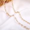 14K Gold Plated Alternating Oval Cable Chain For Necklace Making Brass Metal Oval Chain Bulk Chain DIY Accessories Wholesale