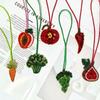 1pcs 3D Rhinestone Beaded Sequin Bead Summer Fruit Series Rope Patches Crystal Bag Patch Beading Applique Patch