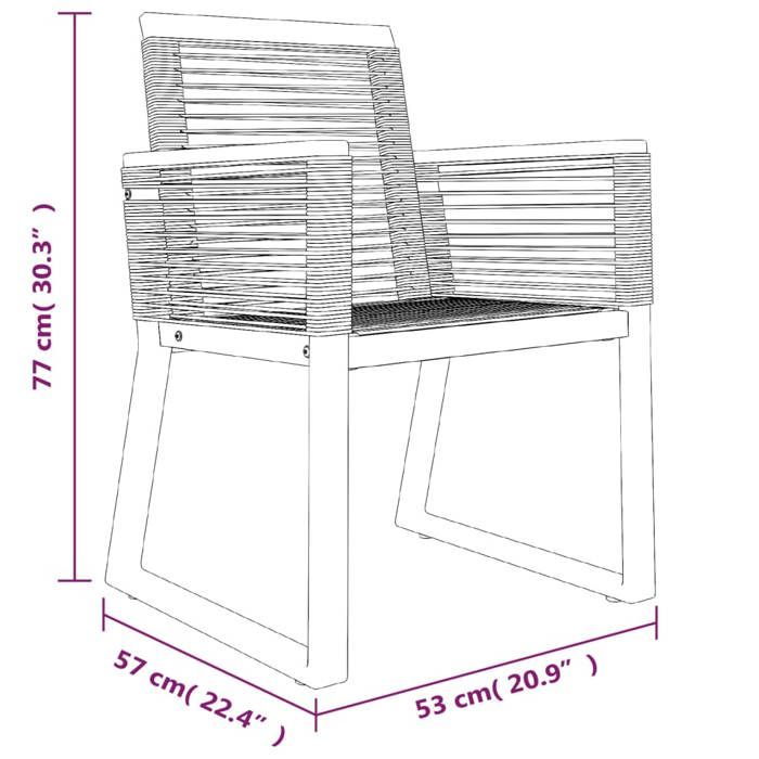 VidaXL Ensemble à manger de jardin 7 pcs Noir Rotin PVC, ensemble de salle à manger, ensemble de salle à manger d'extérieur, 3156549