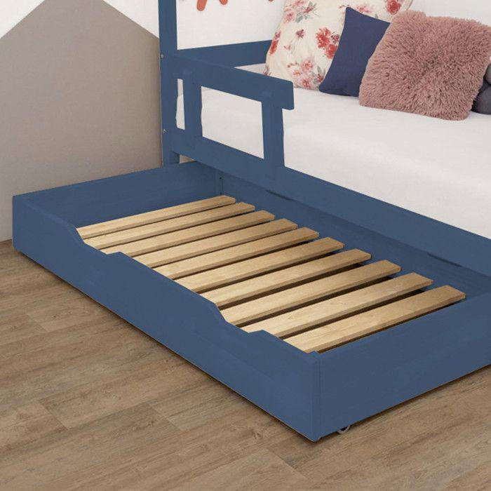 Tiroir de lit 90 x 190 avec sommier BUDDY - bleu marine