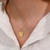 S925 Sterling Silver Portrait Relief Queen Coin Necklace for Women, European and American Ins Personality Trendy Retro Versatile Collarbone Chain