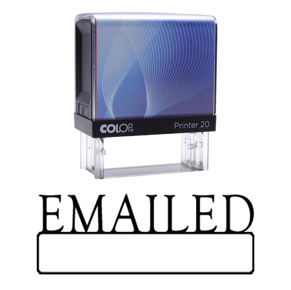 EMAILED Self Inking Rubber Stamp Black Ink Office Stamp Custom Colop Stamper